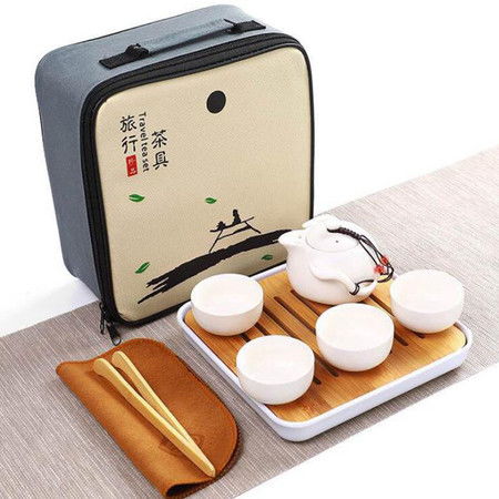 白色企鹅韵茶香 青瓷鱼杯茶具礼盒的商务奇缘